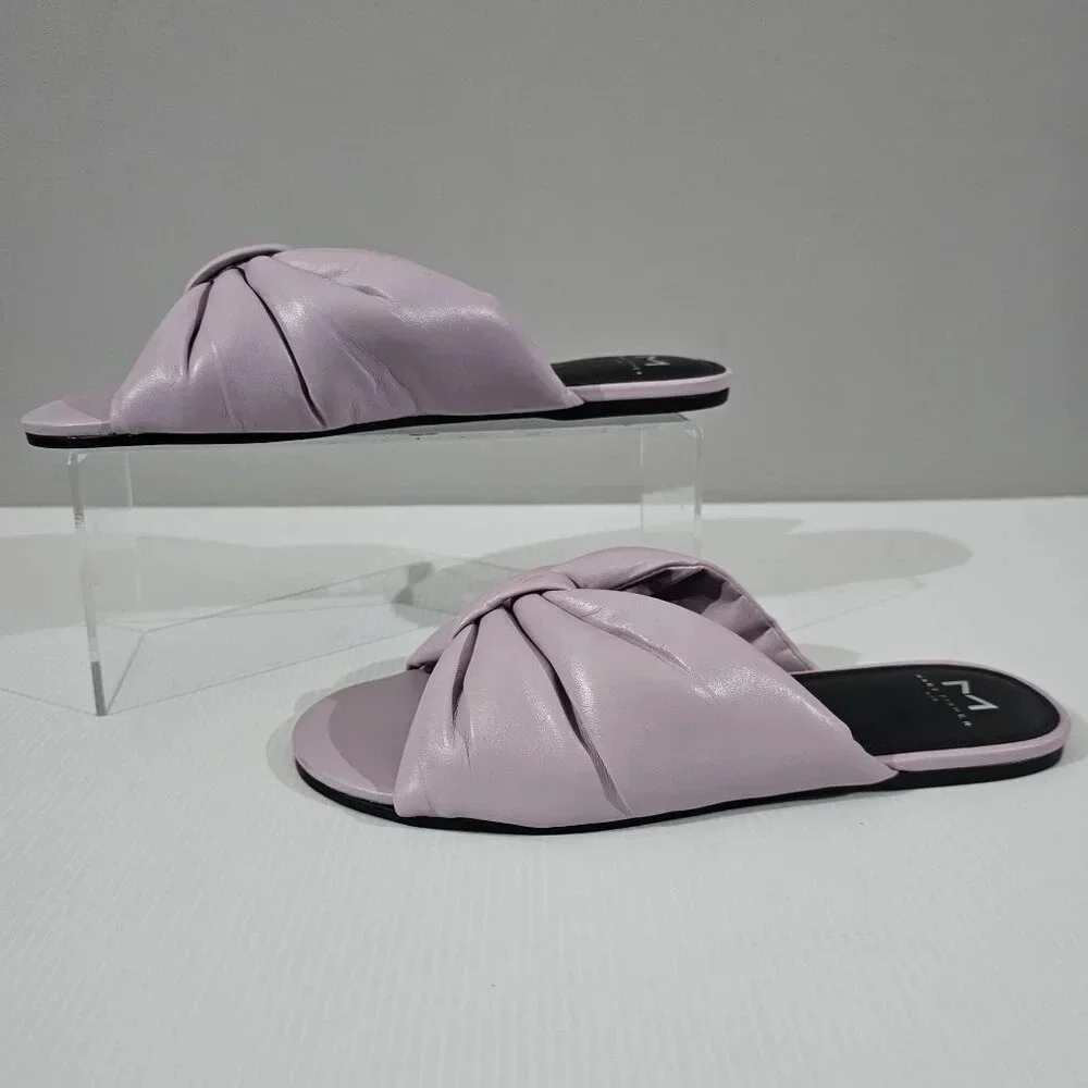 Marc Fisher LTD Olita Slide Sandal Womens 8.5 Lilac Padded Knot Slip On NEW
